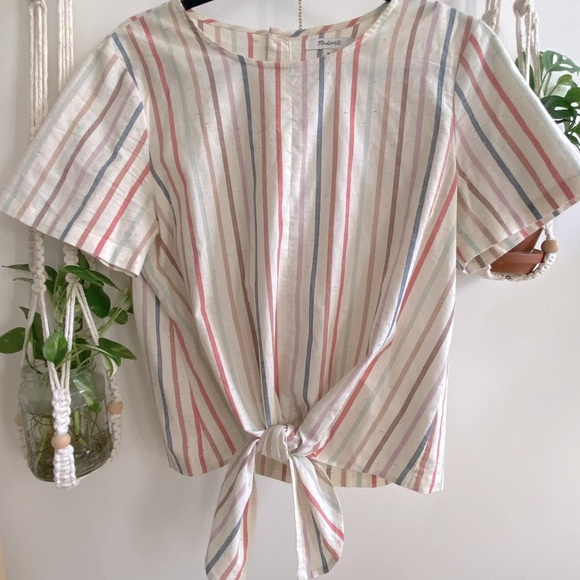 Madewell Button-Back Tie Tee - Picture 3 of 7